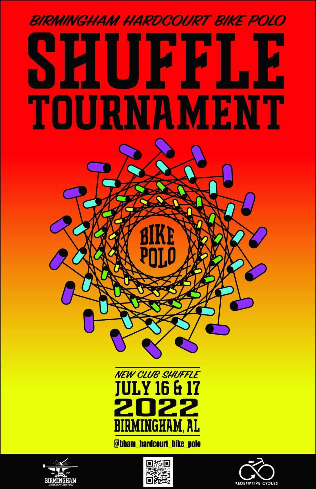 Birmingham bike polo shuffle tournament, new club shuffle, July 15-16, 2021